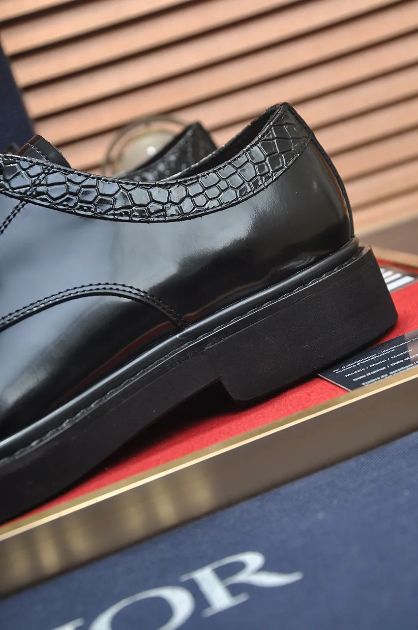 Men's shoes 💰780💶[Dior] (water-dyed cowhide lining) Dior original 1:1 high-quality factory, imported original materials, imported raw cowhide, water-dyed cowhide lining, original TPU outsole, code number: 39-44 (38 45 custom-made, non-refundable)